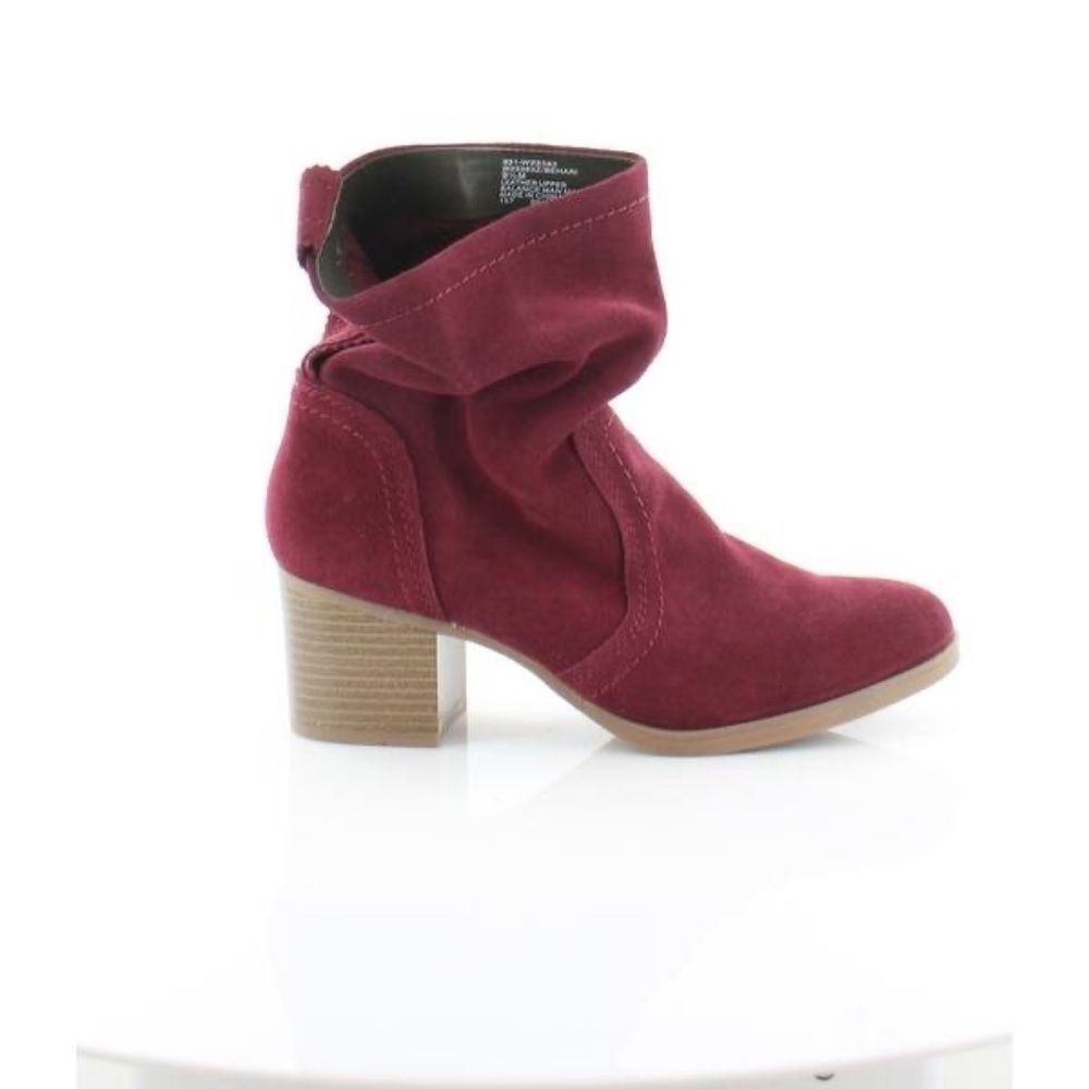 White Mountain Behari Burgundy‎ Suede Booties Sz 8